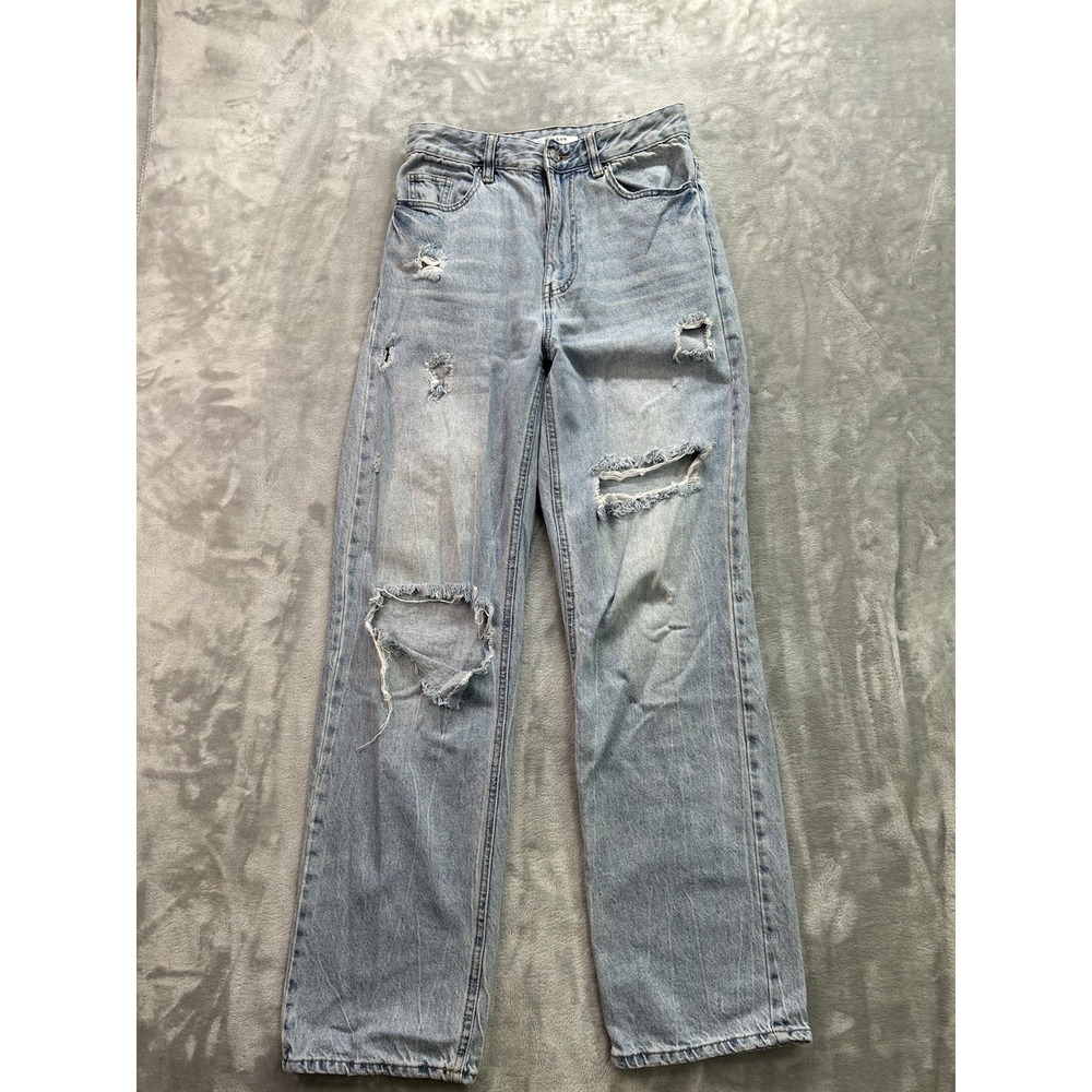 PacSun Womens Sz 27 Jeans Blue 90's Boyfriend High Rise Long‎ Surf Grunge Baggy